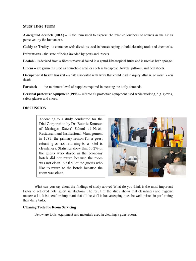 HousekeepingG11ModuleLesson 2 PDF Bedding Personal Protective