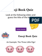 Emoji Book Quiz: Look at The Following Slides and Guess The Title of The Book!
