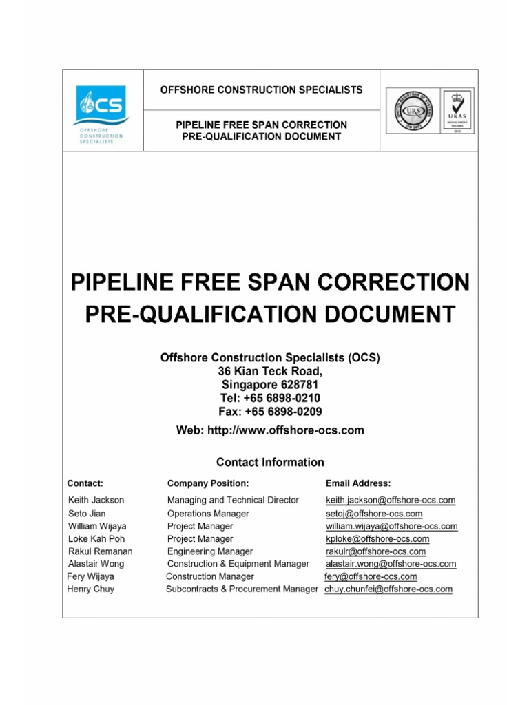 Pipeline Freespan Correction | PDF