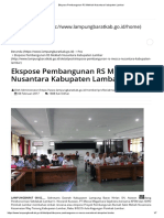 Ekspose Pembangunan RS Mekkah Nusantara Kabupaten Lambar