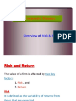 Corporate Finance: Overview of Risk & Return