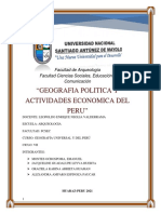 Geografia Politica y Actividades Economicas Del Peru