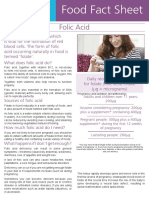 Folic Acid Food Fact Sheet
