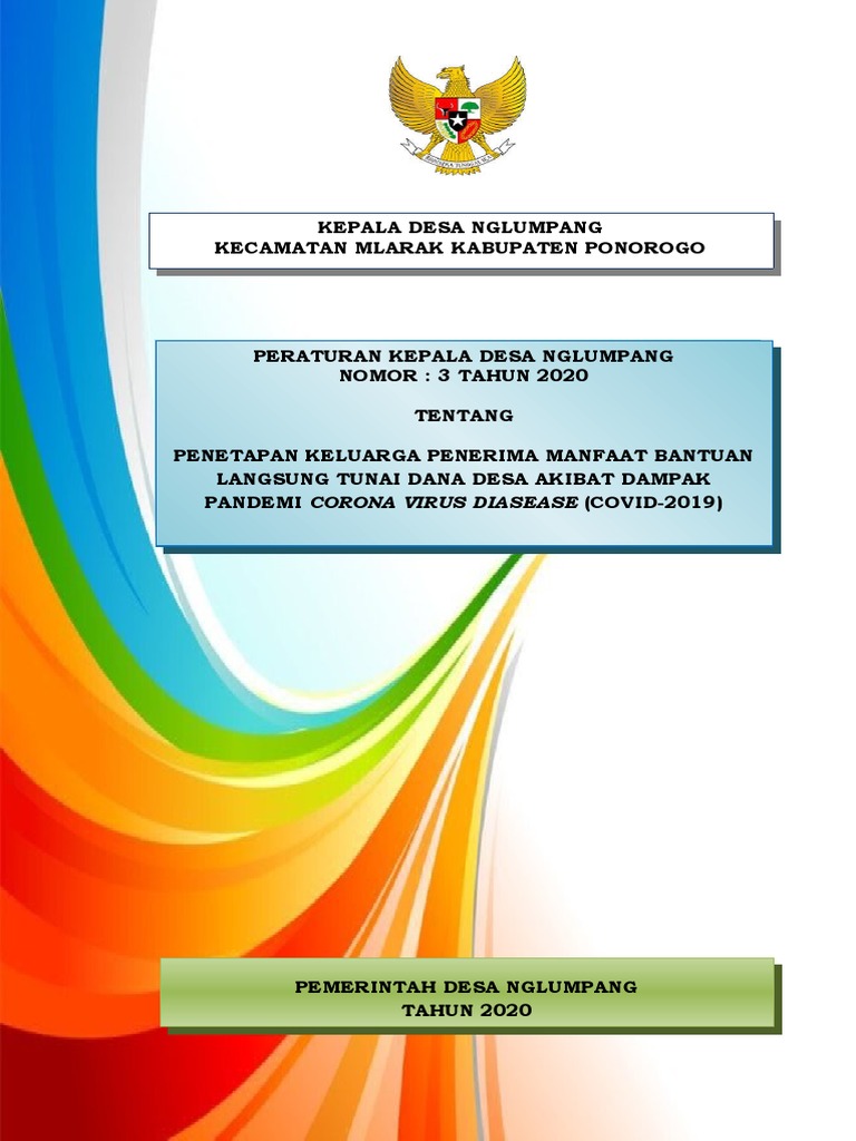 Peraturan BLT Desa Nglumpang 2020 | PDF