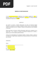 Ejemplo de Carta Responsiva en Obra Civil