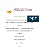 Enseñanza de Lengua Aimara Tesis de Fin de Grado