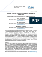 Pandemia, Consumo Audiovisual y Tendencias de Futuro en Comunicación