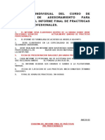 Trabajo Individual Del Curso de Sesiones de Asesoramiento para Elaborar El Informe Final de Practricas Tecnico Profesionales