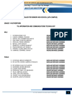 Final List of Enrolee Lipa Campus