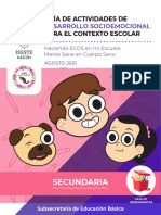 Guía de Actividades de Desarrollo Socioemocional para El Contexto Escolar Secundaria