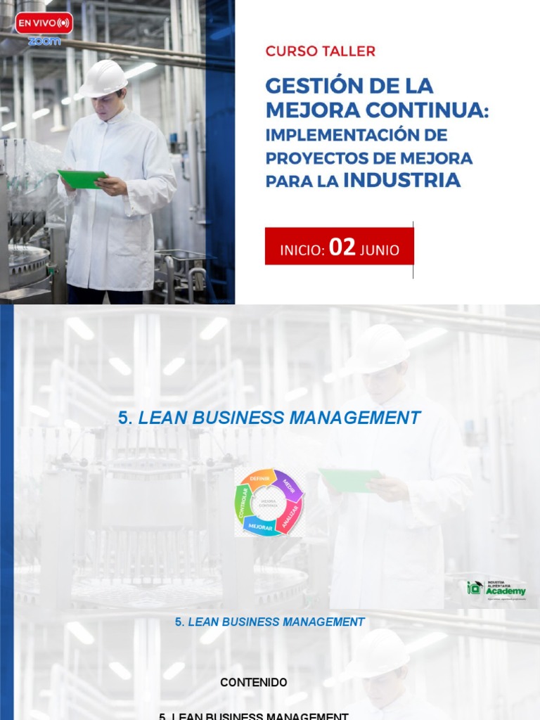 Gestión Lean en Operaciones Empresariales | PDF | Lean Manufacturing ...