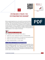 Introduction To Entrepreneurship: Module - 1