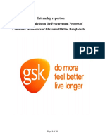 Internship Report On An Extensive Analysis On The Procurement Process of Consumer Healthcare of Glaxosmithkline Bangladesh