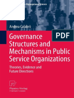 Governance Structures and Mechanisms in Public Service Organizations Theories Evidence and Future Directions Contributions To Management Science
