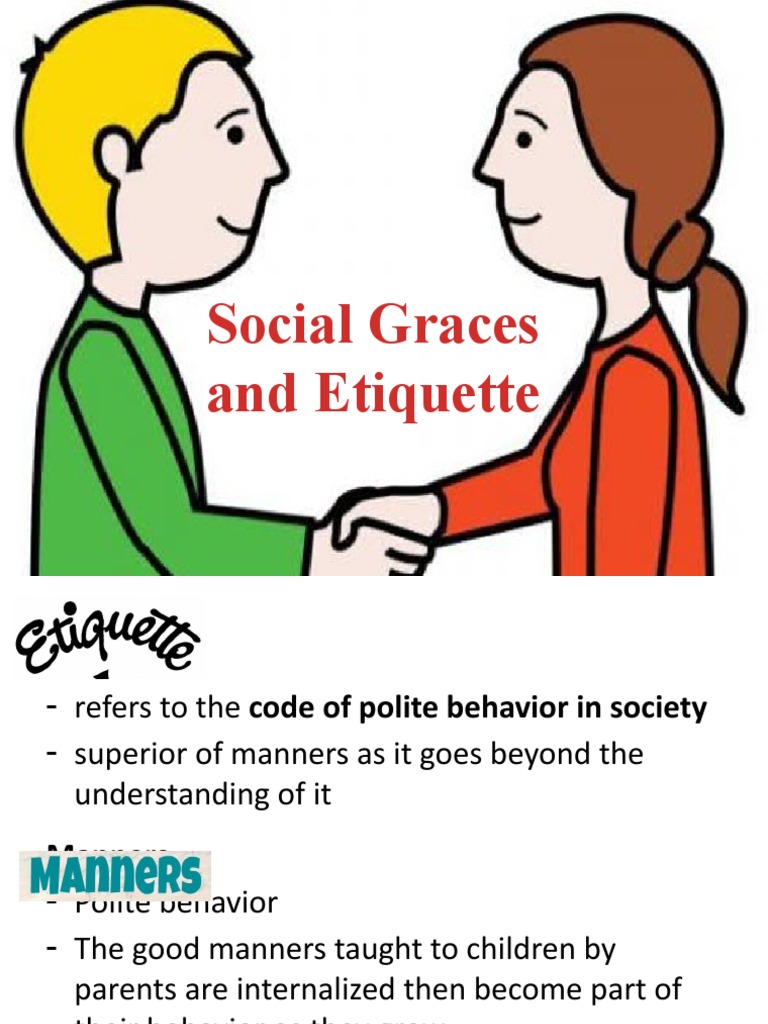 Chapter 4 Social Graces PDF Etiquette Telephone