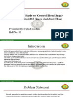 A Research Study On Control Blood Sugar With Jackfruit365 Green Jackfruit Floor