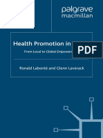 Ronald Labonté, Glenn Laverack (Auth.) - Health Promotion in Action - From Local To Global Empowerment-Palgrave Macmillan UK (2008)