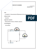 Study of P-N Diodes: Us Manikanda