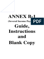 Annex B-1 Guide, Instructions and Blank Copy: (Several Income Payors)