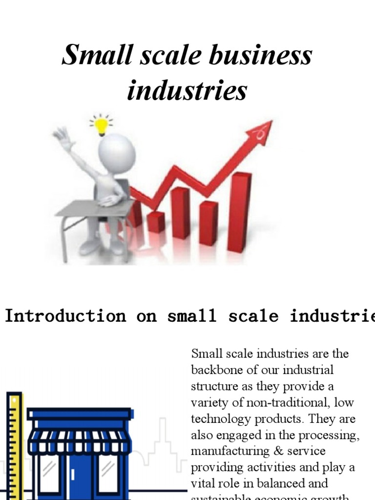 Small Scale Industries Overview | PDF | Small Business | Employment