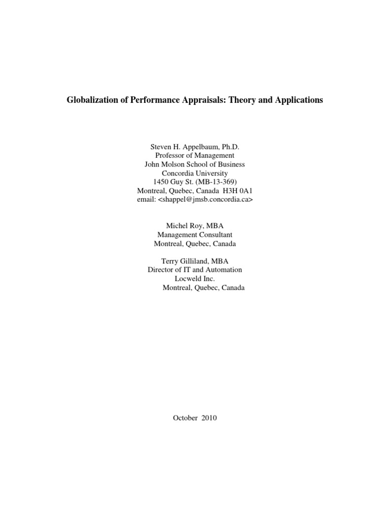 Global Performance Appraisal Best Practices | PDF | Performance ...