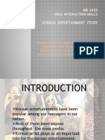 BBI 2420 Oral Interaction Skills Korean Entertainment Fever