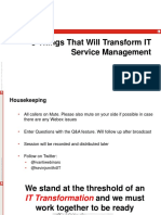 5 Things That Will Transform IT Service Management: Kevin J. Smith