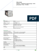 Product Data Sheet: Relayaux - Instantaneous Fast Trip Relay - 4 C/O - Pick-Up Time 8 Ms - 110 VDC