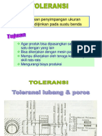 TEK 106 MI & AU - 1B Toleransi Ukuran