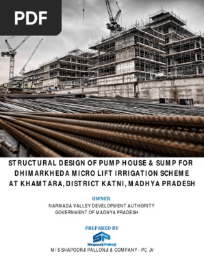 Structural Design of Pump House and Sump | PDF | Concrete