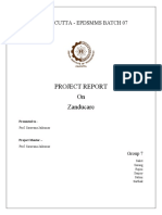 Project Report On Zanducare: Iim Calcutta - Epdsmms Batch 07