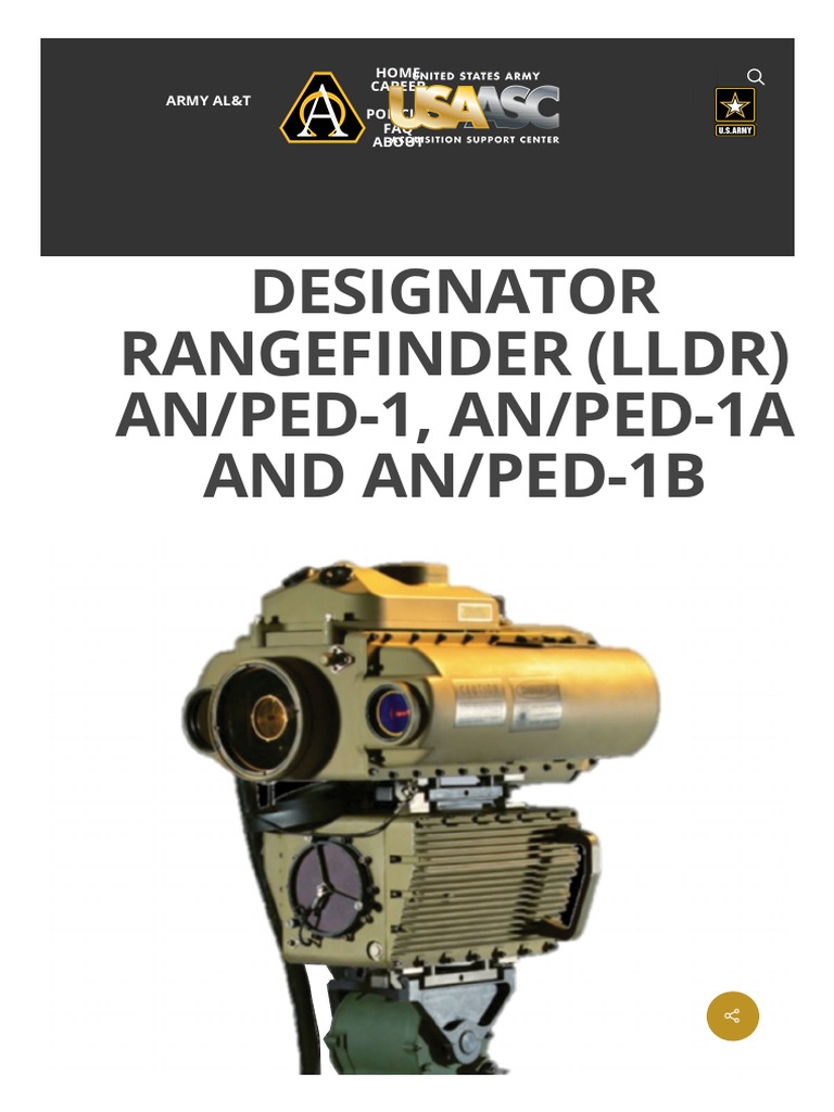 Lightweight Laser Designator Rangefinder (LLDR) AN PED1, AN PED1A