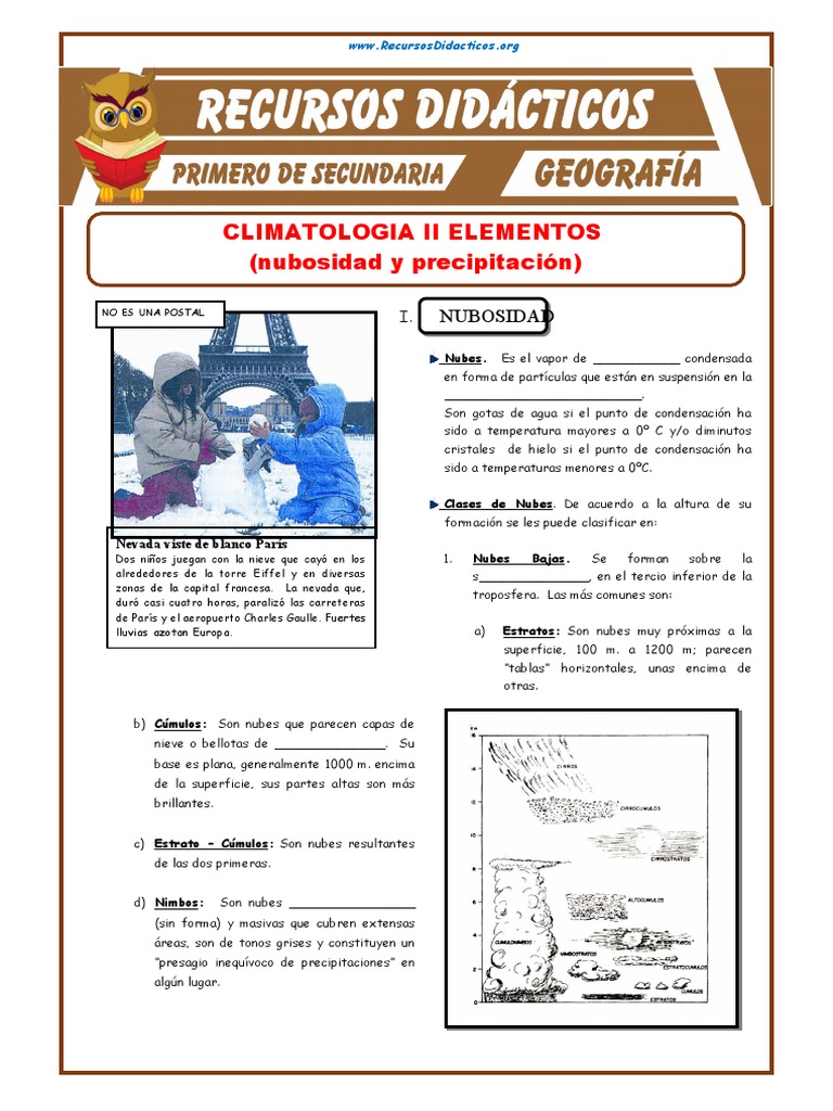 Tipos de Nubes y Precipitación | PDF | Nube | Precipitación