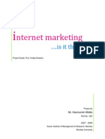 internet marketing project report