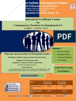 Skill Enhancement Certificate Course On: Department of Business Administration Maharaja Agrsasen University, Baddi, HP