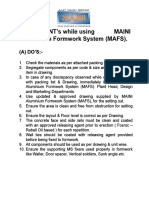 Do's and Donts Maini Aluminium Form Work