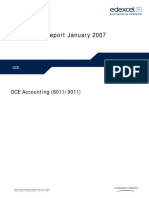 Examiners' Report January 2007: GCE Accounting (8011/9011)