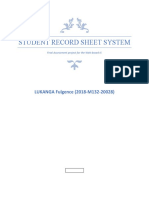 Student Records Sheet System (SRSS)