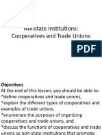 Nonstate Institution-Cooperative and Trade Unions