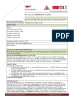 R&DC Research Proposal Format Basic Information: Research and Development Center