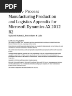 80309A - Process Manufacturing Production and Logistics Appendix For Microsoft Dynamics AX 2012 R2