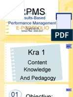 Results-Based Performance Management System: E-Portfolio