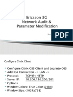 Ericsson 3G Network Audit & Param Modification