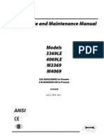 Service and Maintenance Manual: Models 3369LE 4069LE M3369 M4069