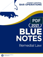 (2021 Blue Notes) Remedial Law