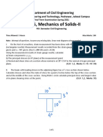 CE-225, Mechanics of Solids-II: Department of Civil Engineering