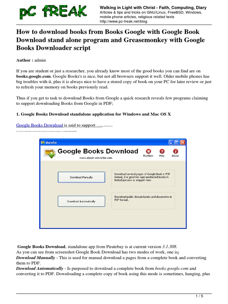 Install Google Books Downloader