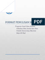 Format Penulisan Skripsi