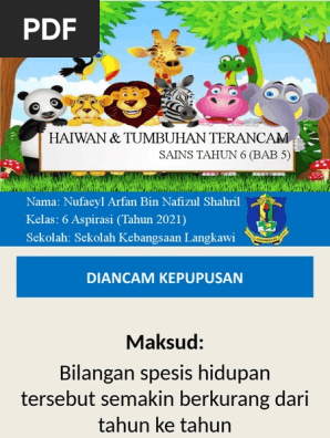 Haiwan Tumbuhan Terancam Pdf