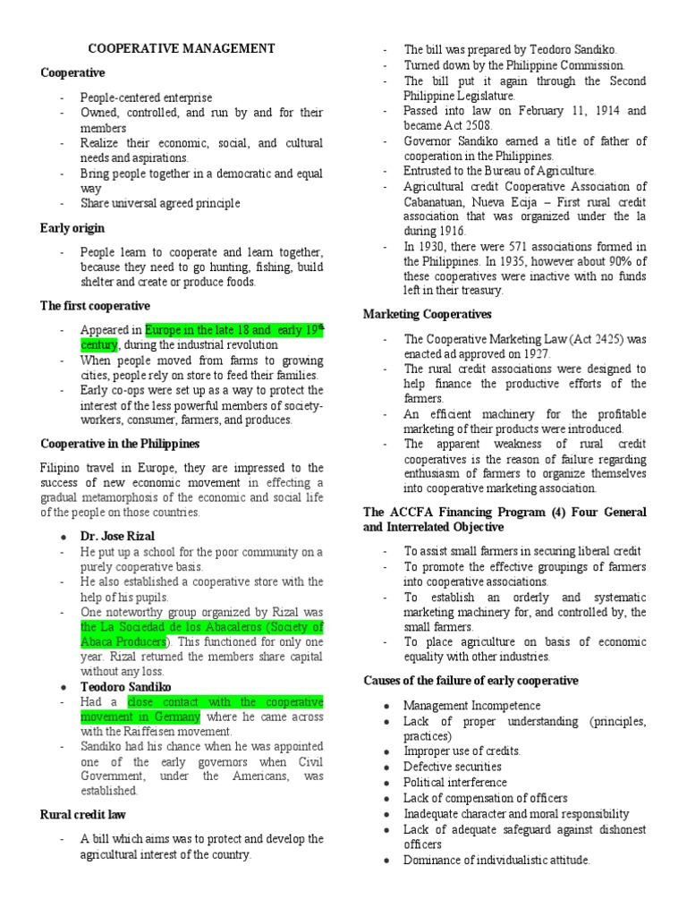Overview of Cooperative Management | PDF | Cooperative | Economies